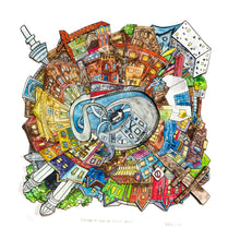 Charger l'image dans la galerie, Toronto: Queen Street West - ORIGINAL ARTWORK 30"x30"