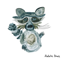 Charger l'image dans la galerie, Raccoon Waving - ART PRINT