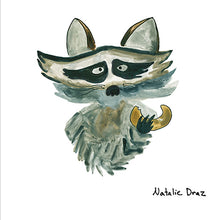 Load image into Gallery viewer, Raccoon with Snack - ART PRINT