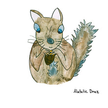 Load image into Gallery viewer, Brown Squirrel with Blue Eyes - ART PRINT