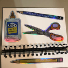 Load image into Gallery viewer, Scissors Holo Sticker: Anti-Stationary Supplies
