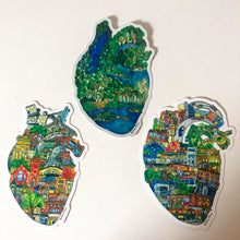 Load image into Gallery viewer, # Vinyl stickers featuring neighbourhood heart drawings