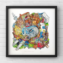 Load image into Gallery viewer, Toronto: Queen Street West - ORIGINAL ARTWORK 30&quot;x30&quot;
