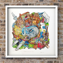 Load image into Gallery viewer, Toronto: Queen Street West - ORIGINAL ARTWORK 30&quot;x30&quot;
